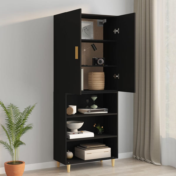 Schwarzer Hängewandschrank Jozsef 69,5x34x90cm