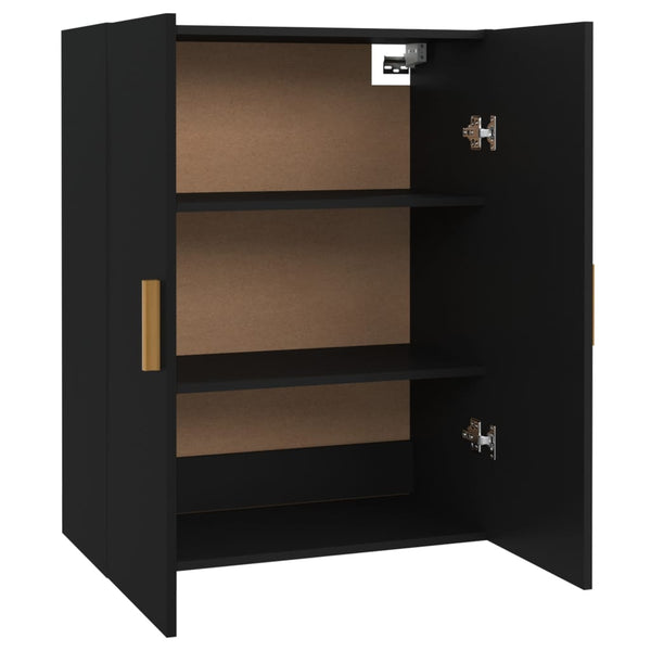 Schwarzer Hängewandschrank Jozsef 69,5x34x90cm
