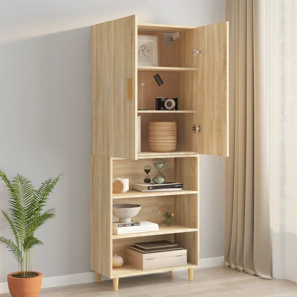 Sonoma-Eiche Hängewandschrank Jozsef 69,5x34x90cm
