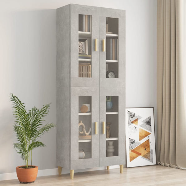 Hängeschrank Lugenia 69,5x34x90cm in Betongrau
