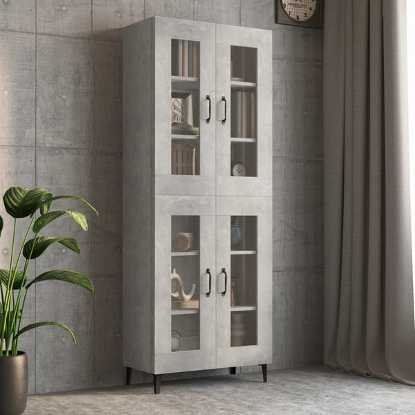 Betongrauer Hängeschrank Orasului 69,5x34x90cm