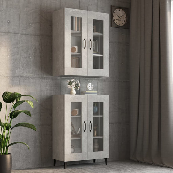 Betongrauer Hängeschrank Orasului 69,5x34x90cm