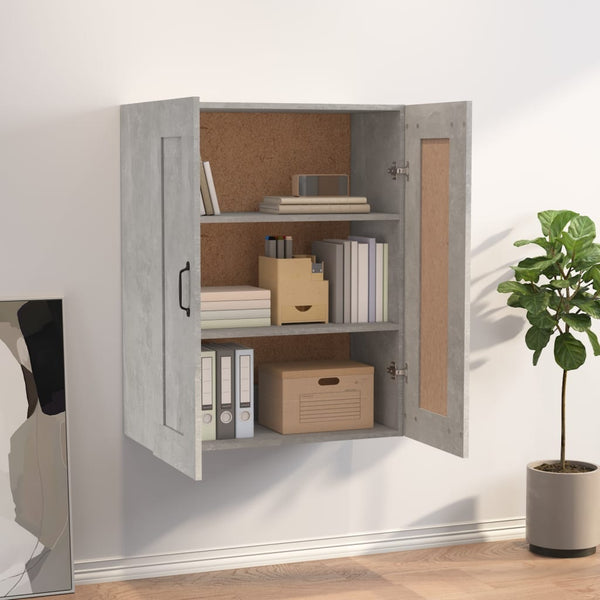 Betongrauer Hängeschrank Voitic 69,5x32,5x90cm