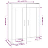 Betongrauer Hängeschrank Voitic 69,5x32,5x90cm
