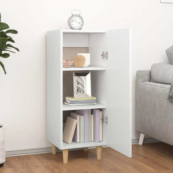 Weißes Sideboard Dumutru 34,5x34x90cm (Holz)