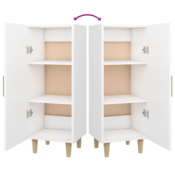 Weißes Sideboard Dumutru 34,5x34x90cm (Holz)
