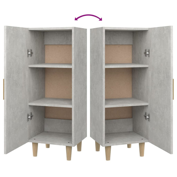 Sideboard Dumutru Betongrau 34,5x34x90cm (Holz)