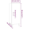 Betongraues Sideboard Rigu 34,5x34x90cm (Holz)