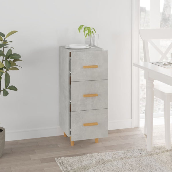 Betongraues Sideboard Konner 34,5x34x90cm (Holz)
