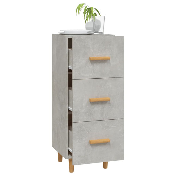 Betongraues Sideboard Konner 34,5x34x90cm (Holz)