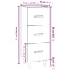Betongraues Sideboard Konner 34,5x34x90cm (Holz)