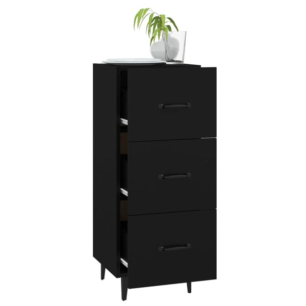Schwarze Kommode Patrache 34,5x34x90cm (Holz)
