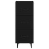 Schwarze Kommode Patrache 34,5x34x90cm (Holz)