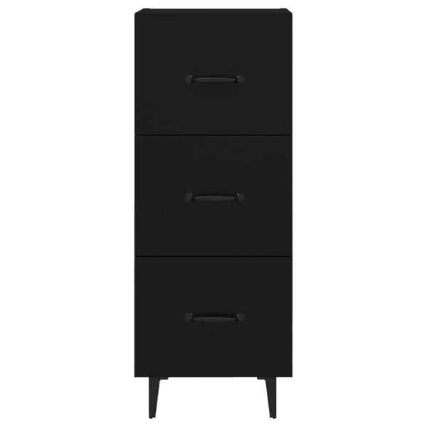 Schwarze Kommode Patrache 34,5x34x90cm (Holz)