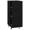 Schwarze Kommode Patrache 34,5x34x90cm (Holz)