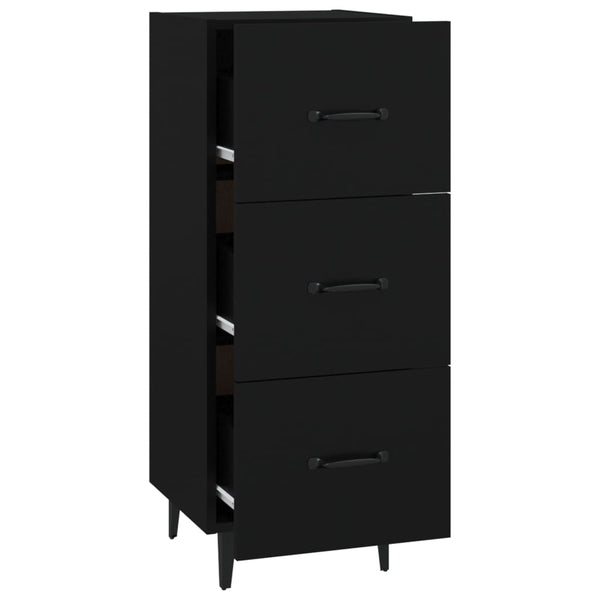 Schwarze Kommode Patrache 34,5x34x90cm (Holz)