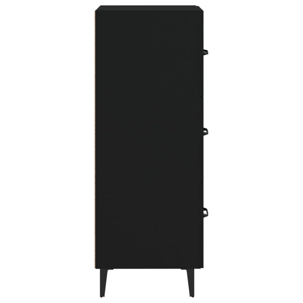 Schwarze Kommode Patrache 34,5x34x90cm (Holz)