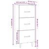 Schwarze Kommode Patrache 34,5x34x90cm (Holz)