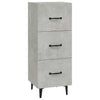 Betongraues Sideboard Patrache 34,5x34x90cm (Holz)