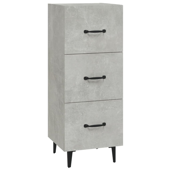 Betongraues Sideboard Patrache 34,5x34x90cm (Holz)