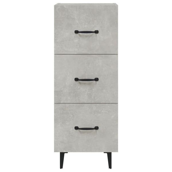 Betongraues Sideboard Patrache 34,5x34x90cm (Holz)