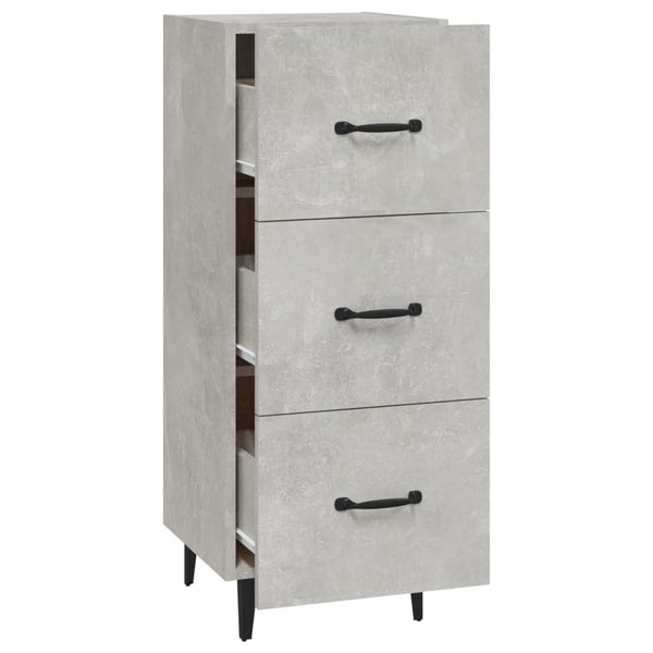 Betongraues Sideboard Patrache 34,5x34x90cm (Holz)