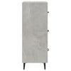 Betongraues Sideboard Patrache 34,5x34x90cm (Holz)