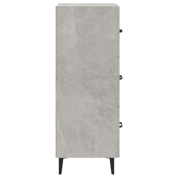 Betongraues Sideboard Patrache 34,5x34x90cm (Holz)