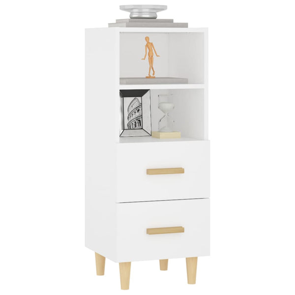 Weißes Sideboard Traianus 34,5x34x90cm (Holz)
