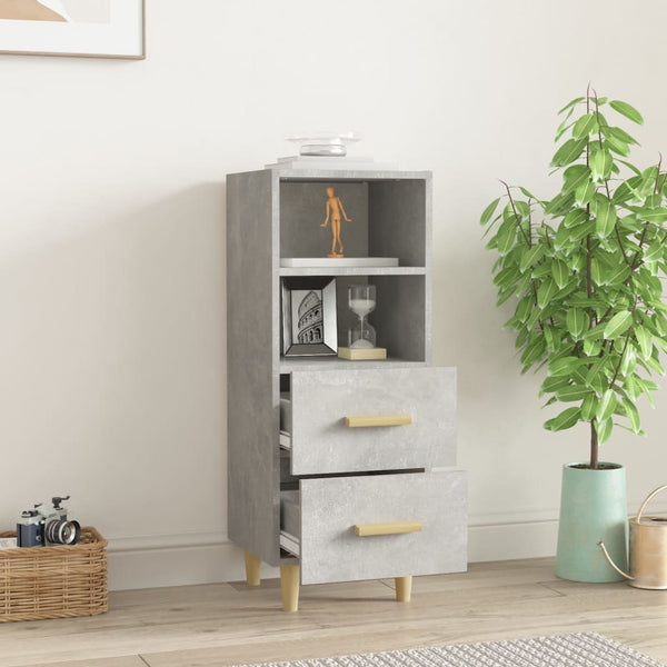 Betongraues Sideboard Traianus 34,5x34x90cm (Holz)