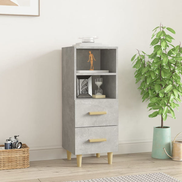 Betongraues Sideboard Traianus 34,5x34x90cm (Holz)