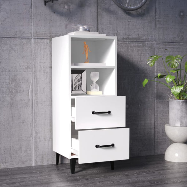 Weißes Sideboard Mariet 34,5x34x90cm (Holz)