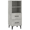 Betoninharmaa senkki Mariet 34,5x34x90cm (puinen)