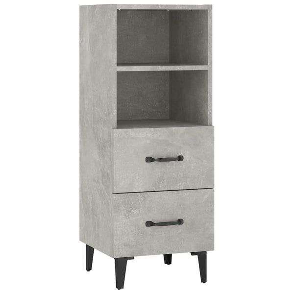 Betoninharmaa senkki Mariet 34,5x34x90cm (puinen)