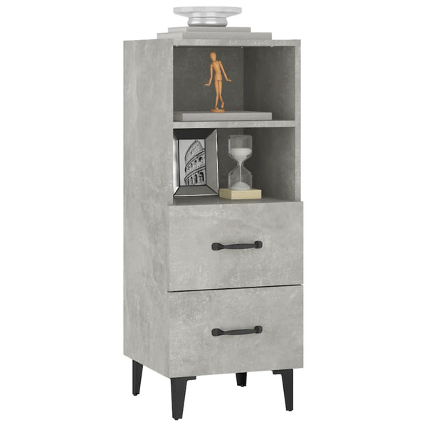 Betoninharmaa senkki Mariet 34,5x34x90cm (puinen)