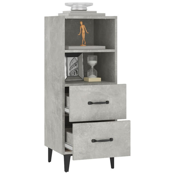 Betoninharmaa senkki Mariet 34,5x34x90cm (puinen)