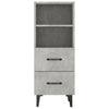 Betoninharmaa senkki Mariet 34,5x34x90cm (puinen)