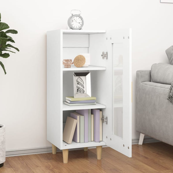 Weißes Sideboard Nemenia 34,5x34x90cm (Holz)