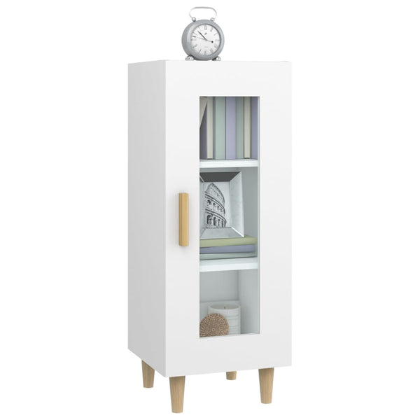Weißes Sideboard Nemenia 34,5x34x90cm (Holz)