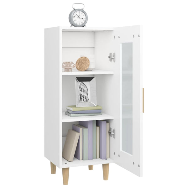Weißes Sideboard Nemenia 34,5x34x90cm (Holz)