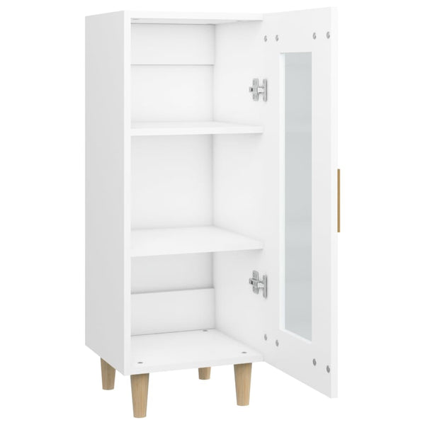 Weißes Sideboard Nemenia 34,5x34x90cm (Holz)
