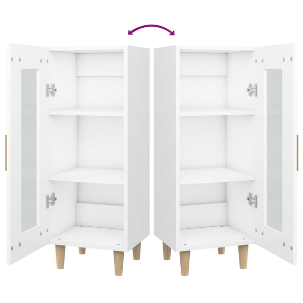 Weißes Sideboard Nemenia 34,5x34x90cm (Holz)