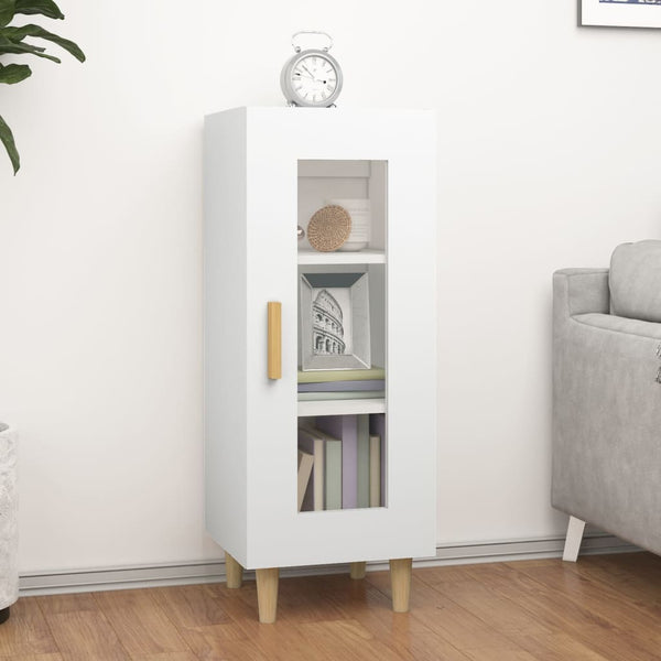 Weißes Sideboard Nemenia 34,5x34x90cm (Holz)