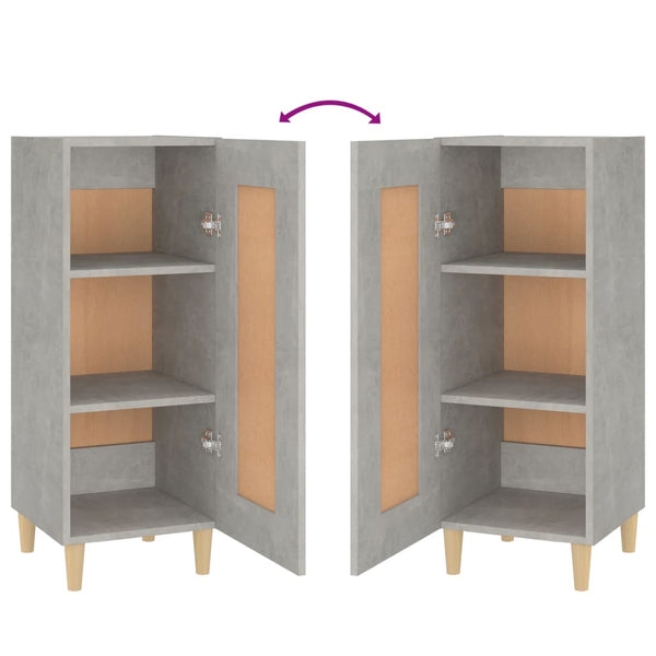 Betongraues Sideboard Kandy 34,5x34x90cm (Holz)