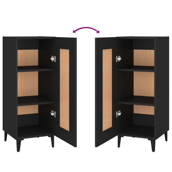 Schwarzer Konsolentisch Eberhardt 34,5x34x90cm (Holz)