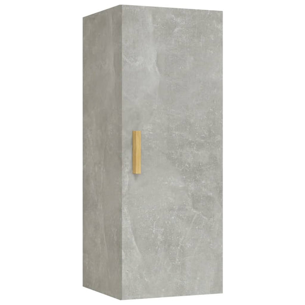 Wandschrank Betongrau Tenciuc 34,5x34x90cm (Holz)