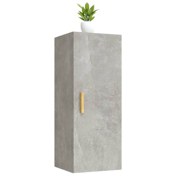 Wandschrank Betongrau Tenciuc 34,5x34x90cm (Holz)