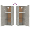 Wandschrank Betongrau Tenciuc 34,5x34x90cm (Holz)