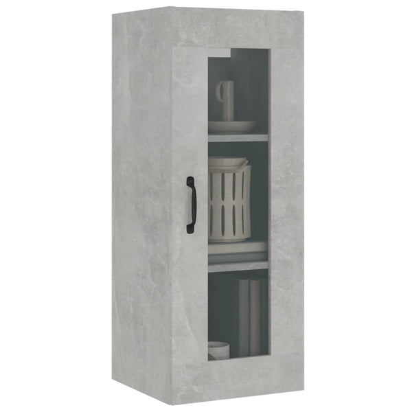 Betongrauer Hängeschrank Fur 34,5x34x90cm