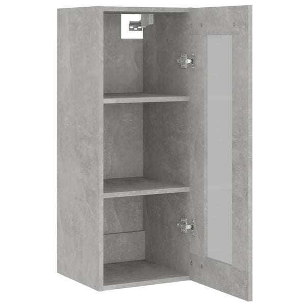 Betongrauer Hängeschrank Fur 34,5x34x90cm